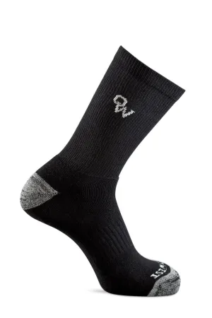Old West Black Mens Cotton Blend Super Soft Grip 6-Pack Crew Socks