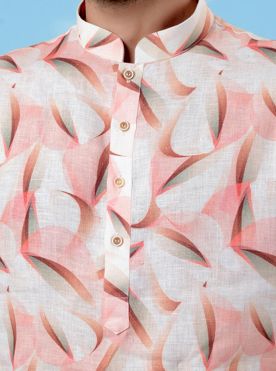 Peach & Beige Kurta Pajama | TULA
