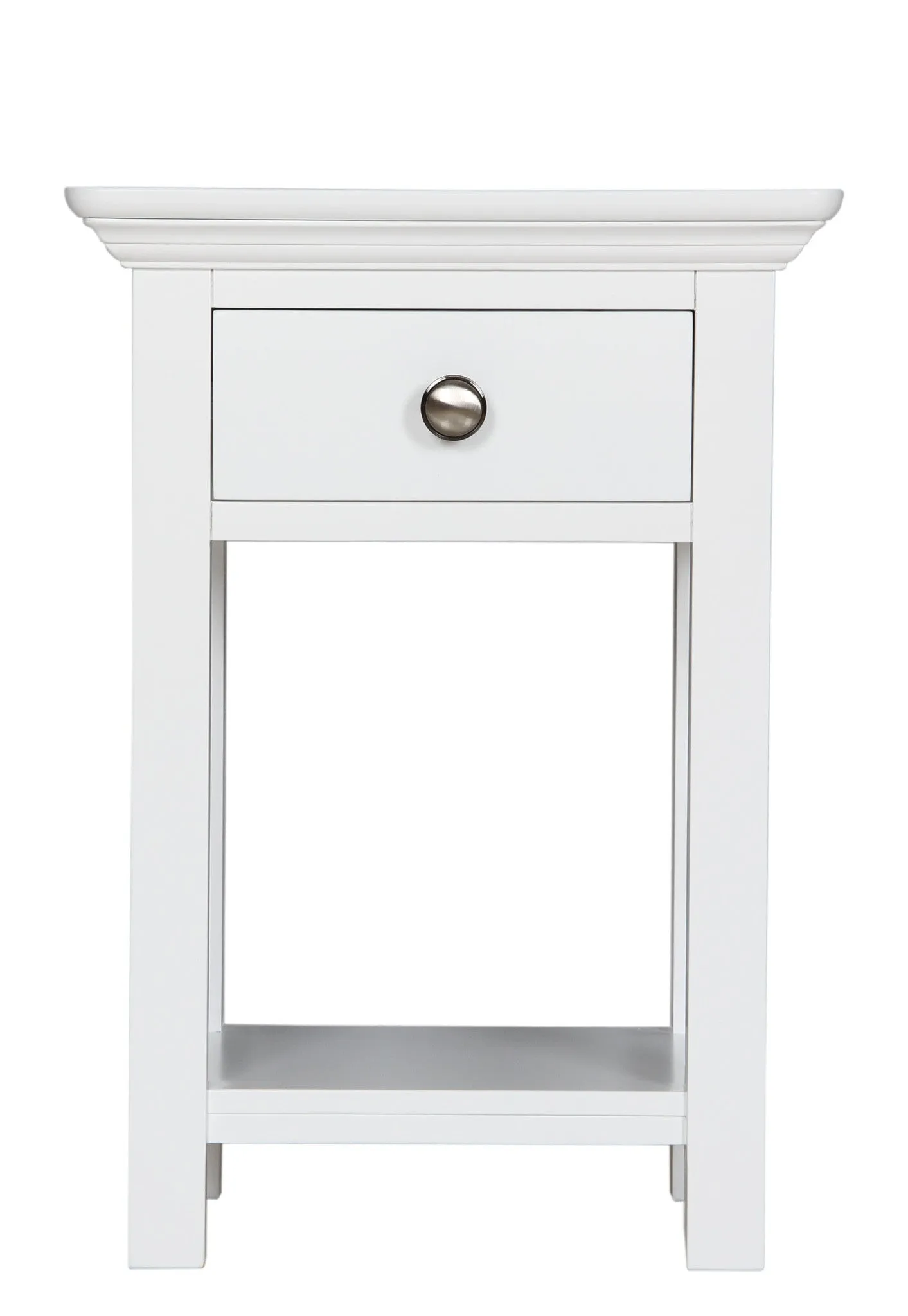 Pure White Open Bedside Table