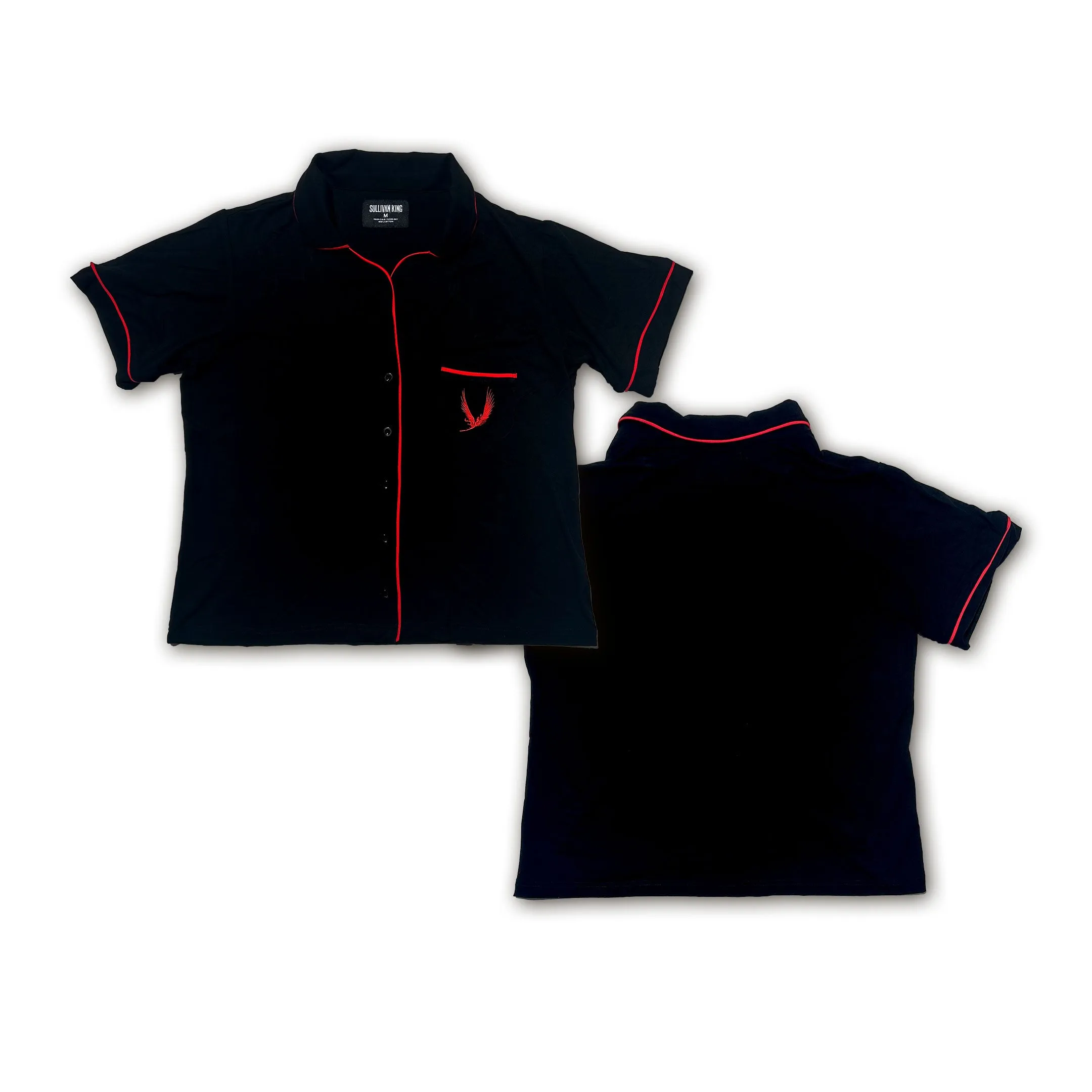 Queen Pajama Set (Red/Black)