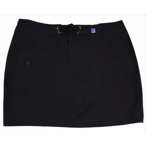 "A Solid Color" Original Style Board Skirt  (Black Black Stitching)
