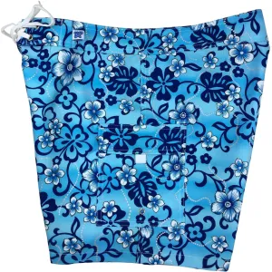 "Haywire" Womens Board Shorts - Regular Rise / 7" Inseam (Blue)