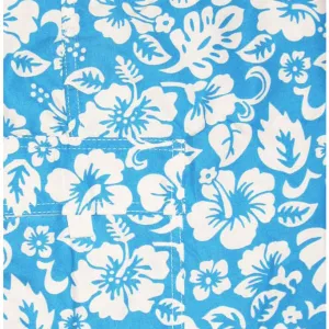 "Pure Hibiscus Too" Capri. Regular or High Rise/Waist. Women's CUSTOM (Baby Blue)