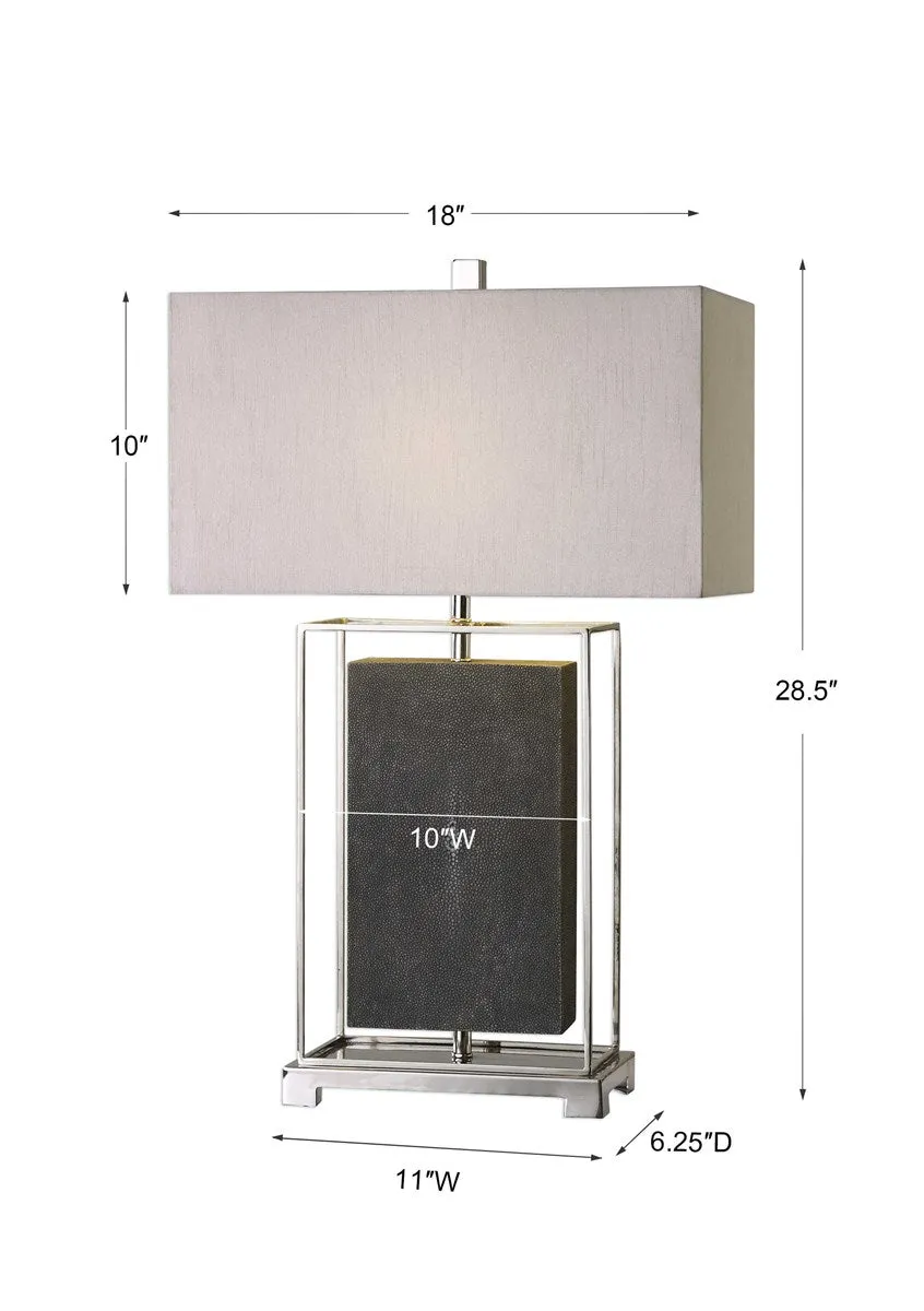 Sakana Gray Textured Table Lamp