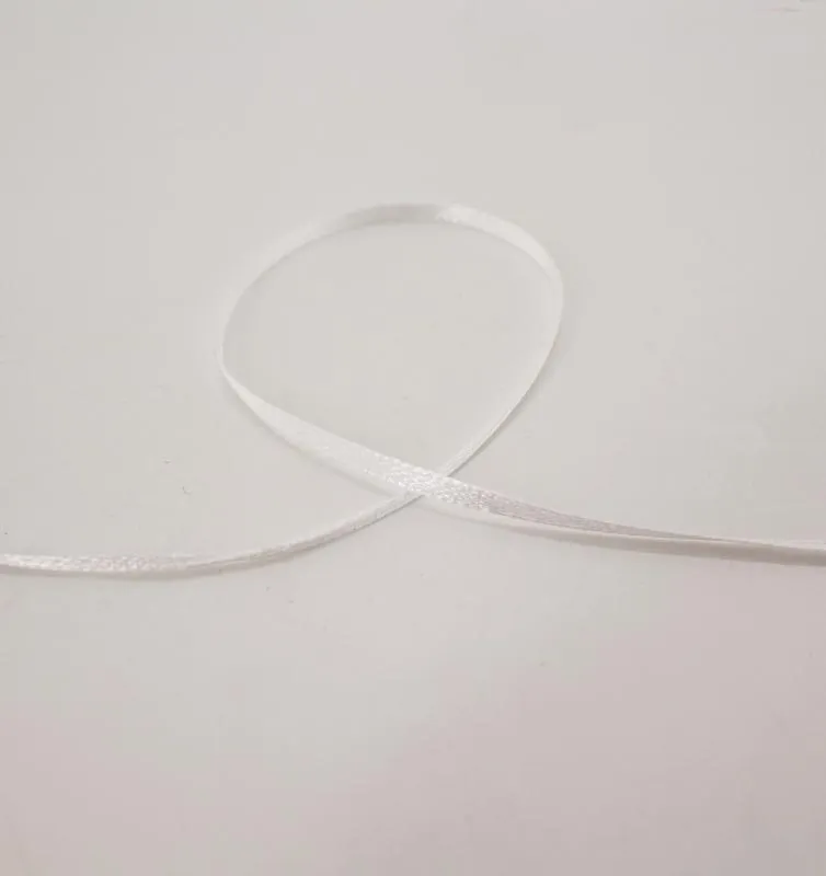 Satin ribbon white 3mmx50m