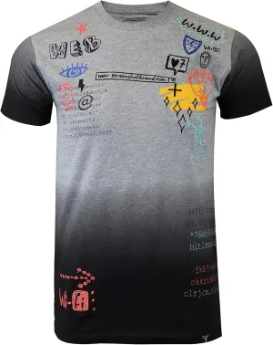 SCREENSHOT Mens Hipster Hip-Hop Urban Modern Tees - NYC Street Fashion Streetwear Stylish Longline Print T-Shirt