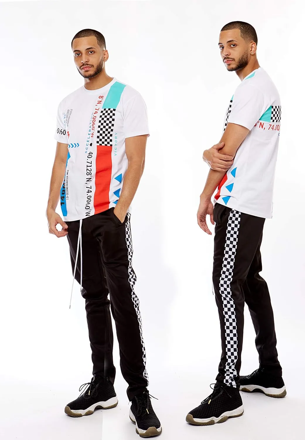 SCREENSHOT Mens Hipster Hip-Hop Urban Modern Tees - NYC Street Fashion Streetwear Stylish Longline Print T-Shirt