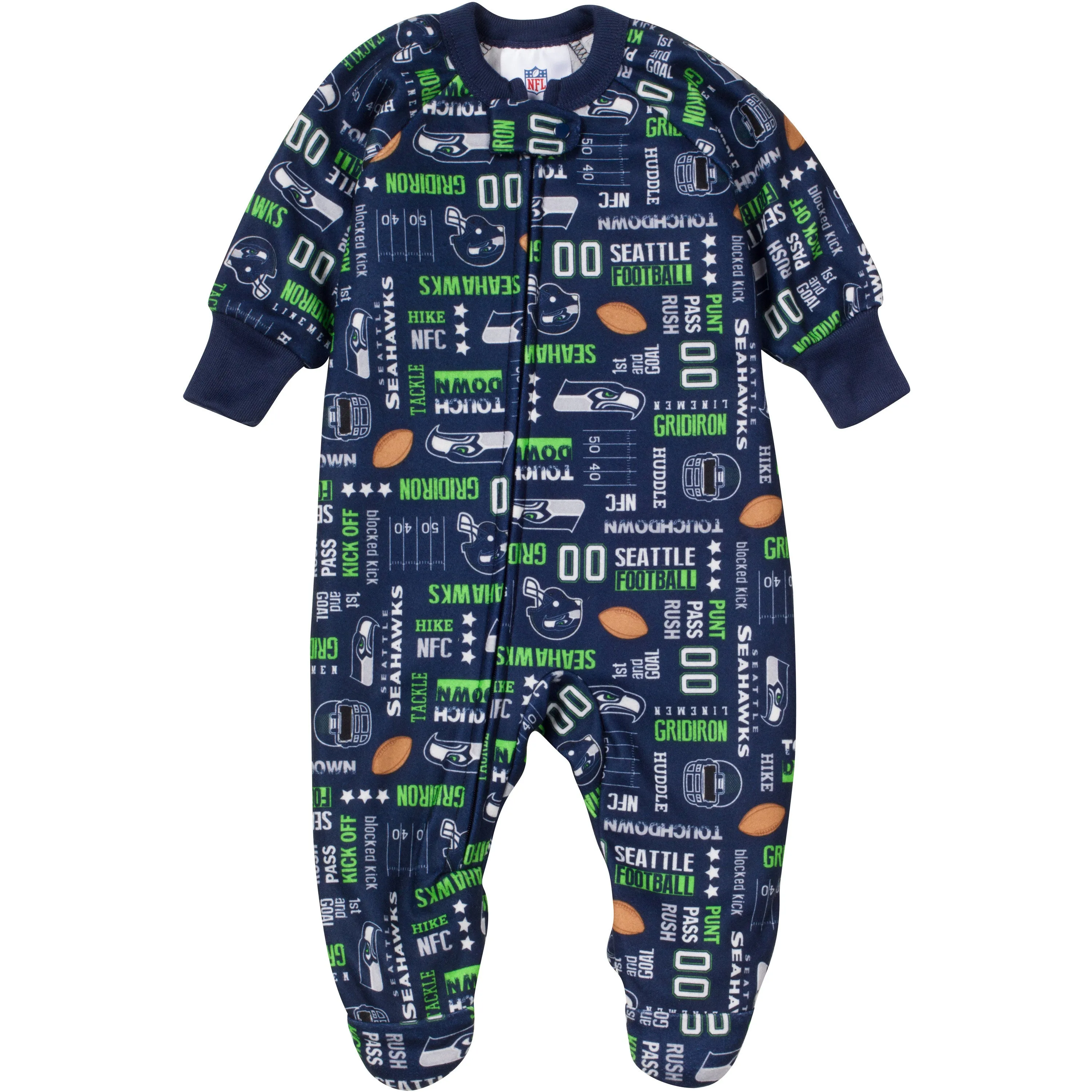 Seattle Seahawks Logo Blanket Sleeper (Size 12M & 18M Left)