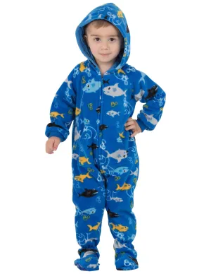 Shark Frenzy Infant Hoodie Fleece Onesie