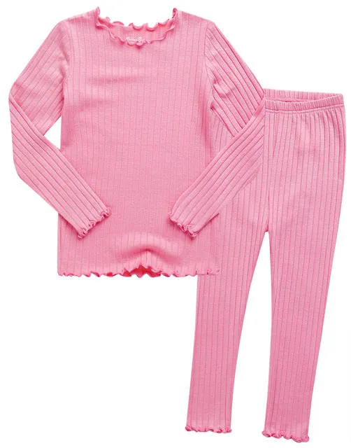Shirring Real Peach Long Sleeve Pajama