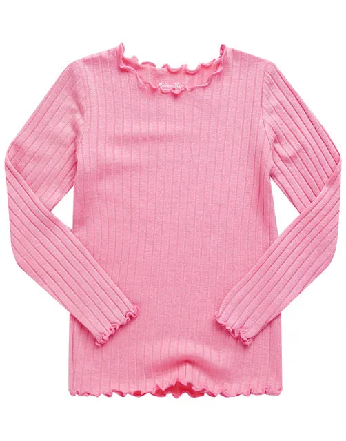 Shirring Real Peach Long Sleeve Pajama
