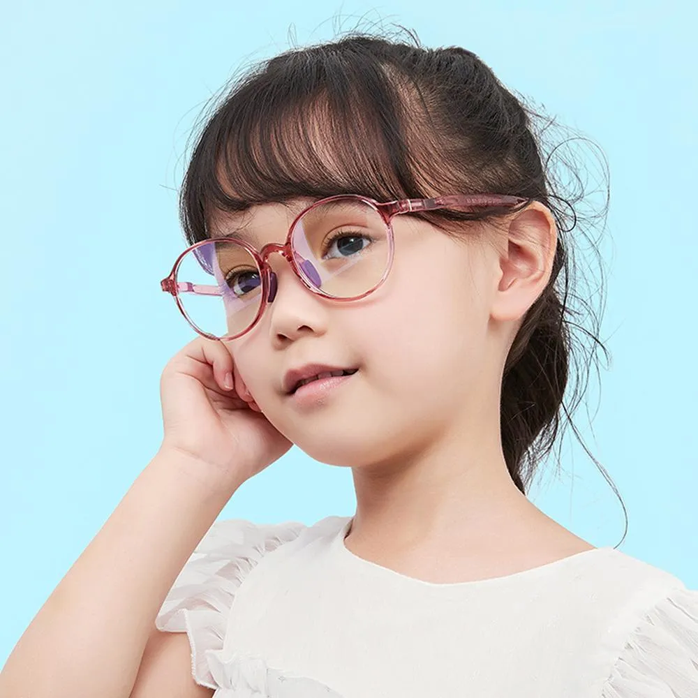 Smart - (Age 5-13)Children Non-slip Blue Light Blocking Glasses-Transparent Dark Green