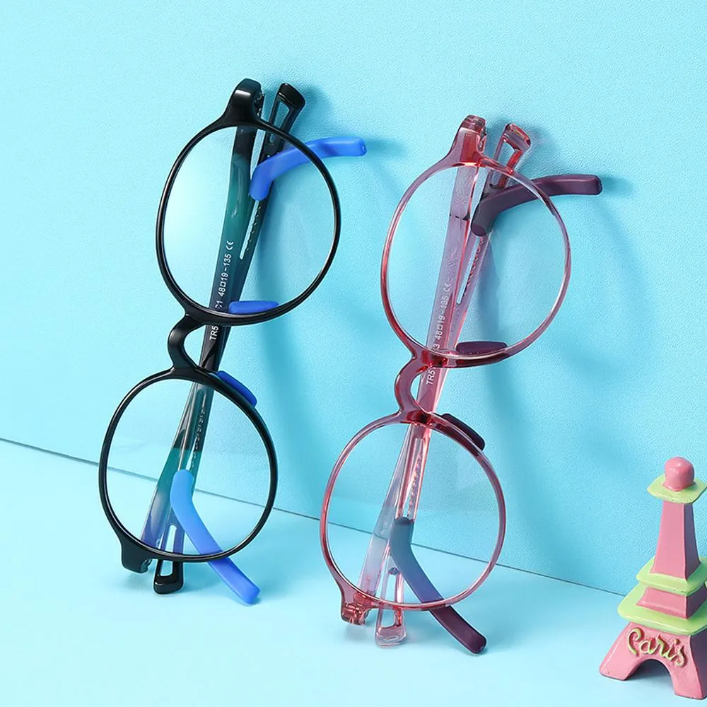Smart - (Age 5-13)Children Non-slip Blue Light Blocking Glasses-Transparent Dark Green