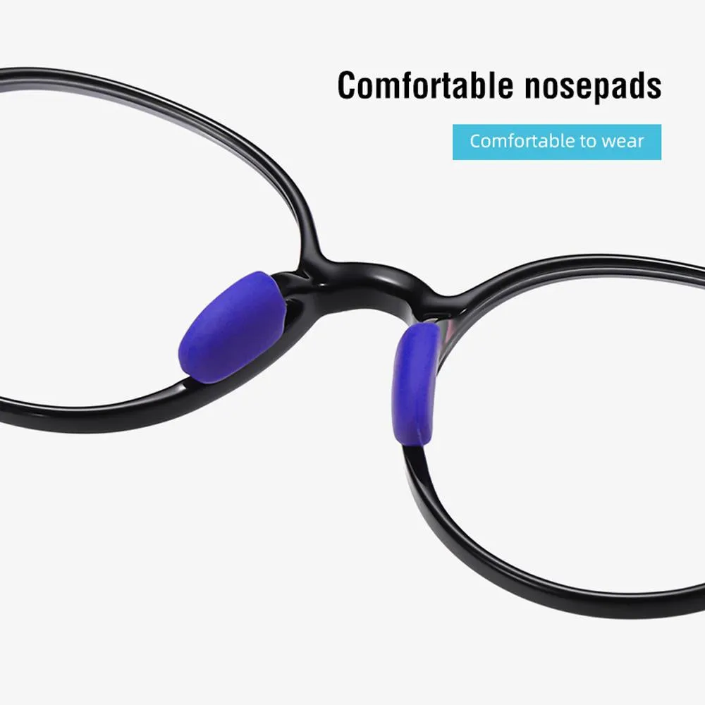 Smart - (Age 5-13)Children Non-slip Blue Light Blocking Glasses-Transparent Dark Green