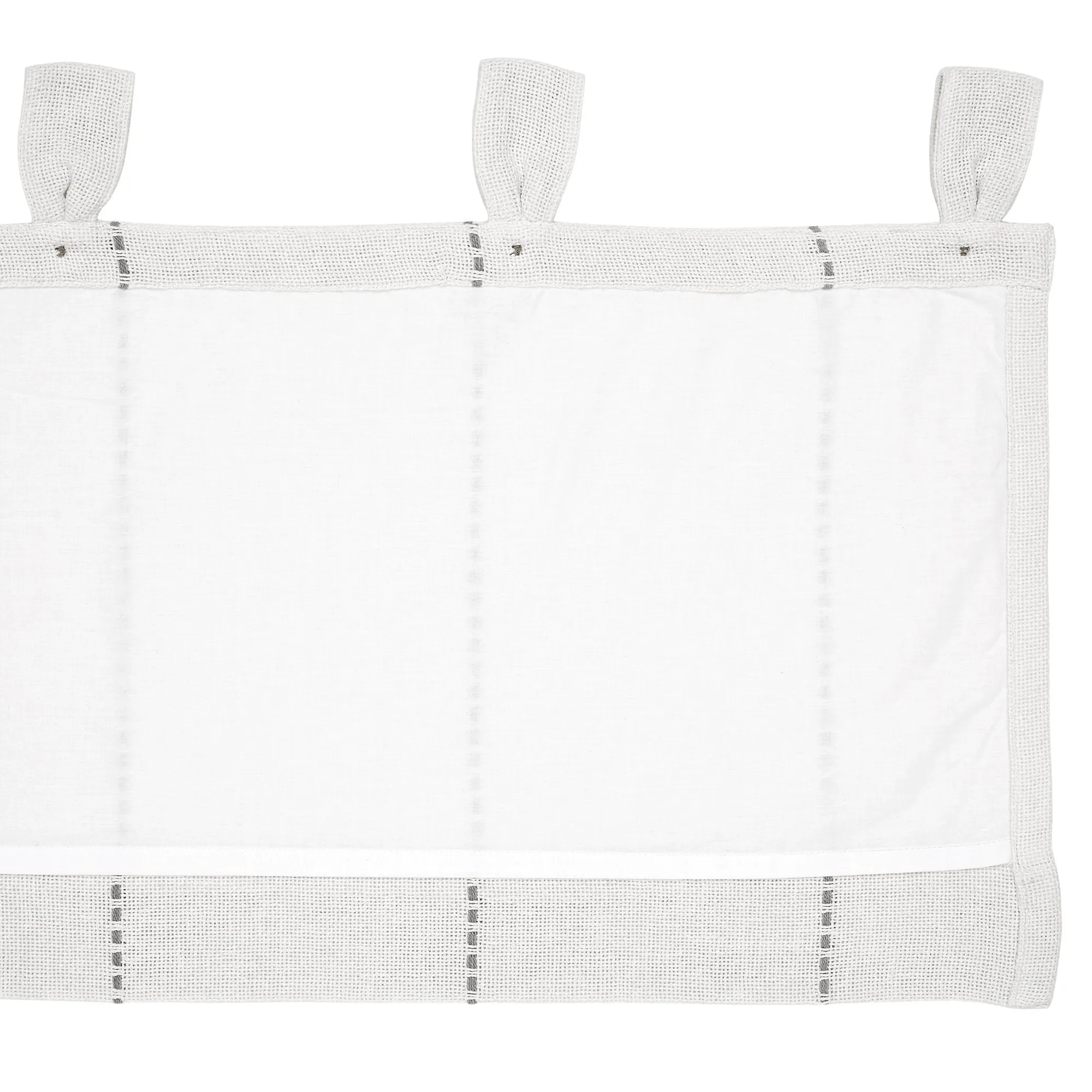 Stitched Burlap White Lined Valance 90"