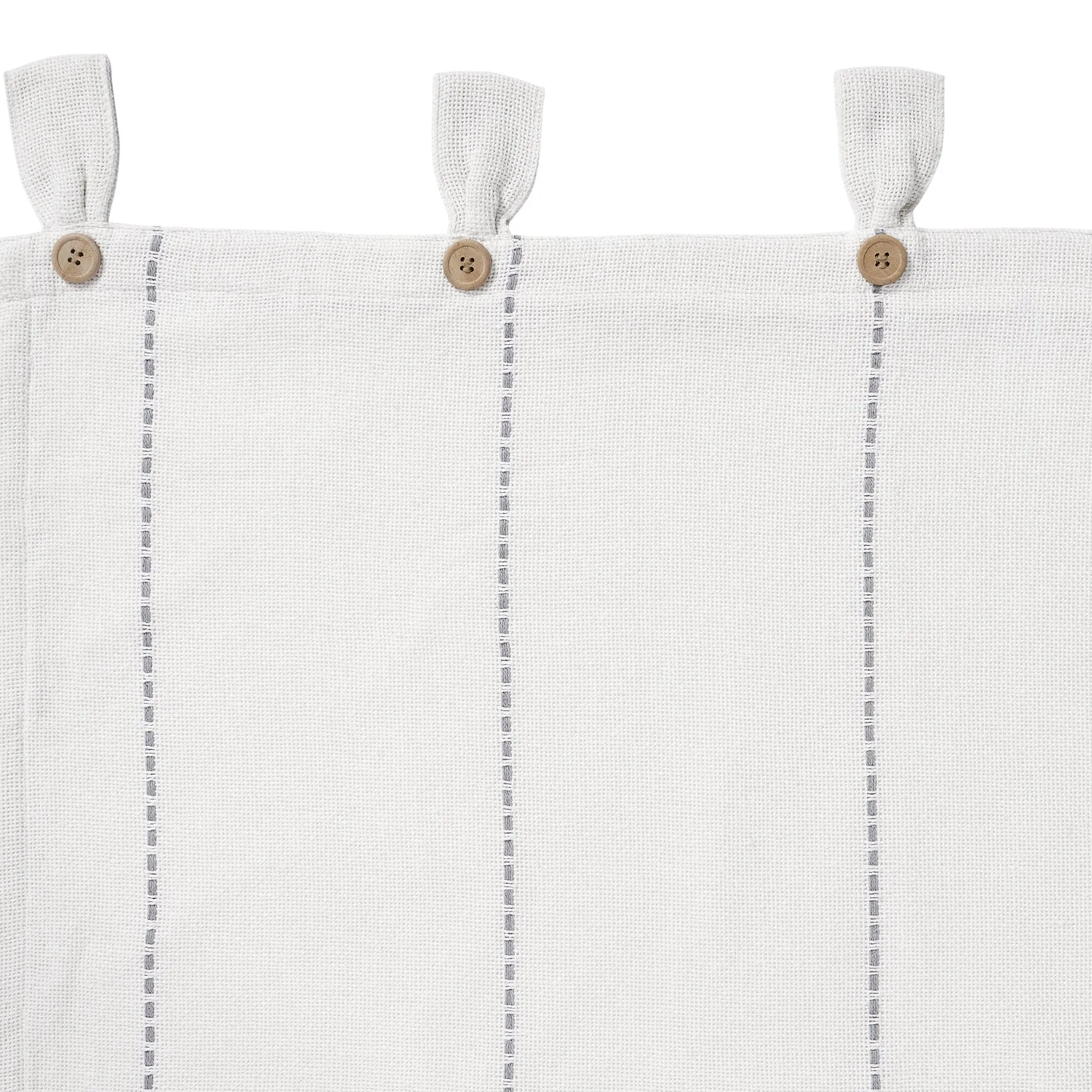 Stitched Burlap White Lined Valance 90"