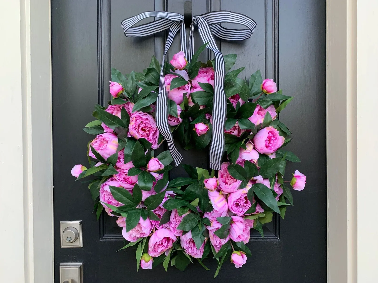 Summer Pink Peony Wreath