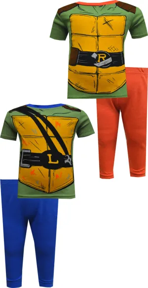 Teenage Mutant Ninja Leo and Raphael 4 Piece Cotton Pajama