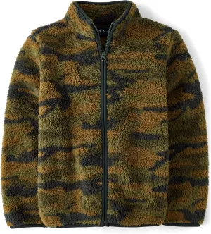 The Children's Place Boys' Cozy Sherpa Full-Zip Jacket