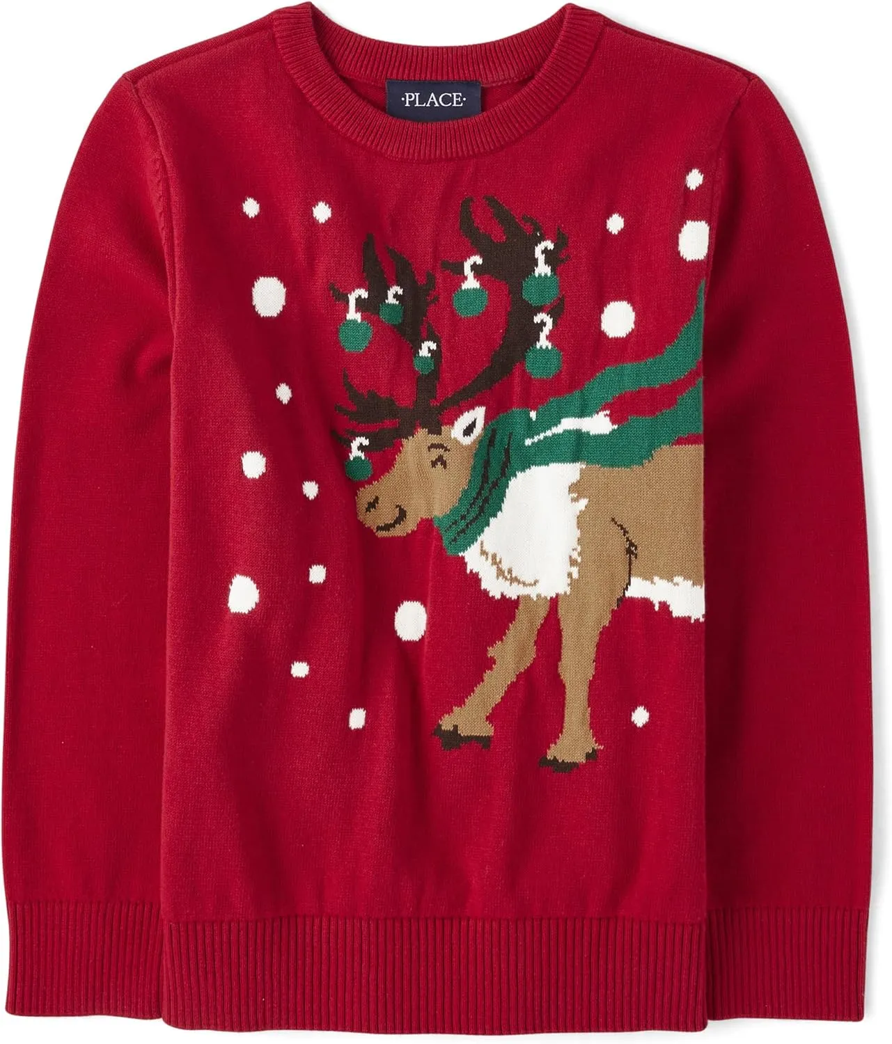 The Children's Place Boys' Long Sleeve Crew Neck Pullover Sweater