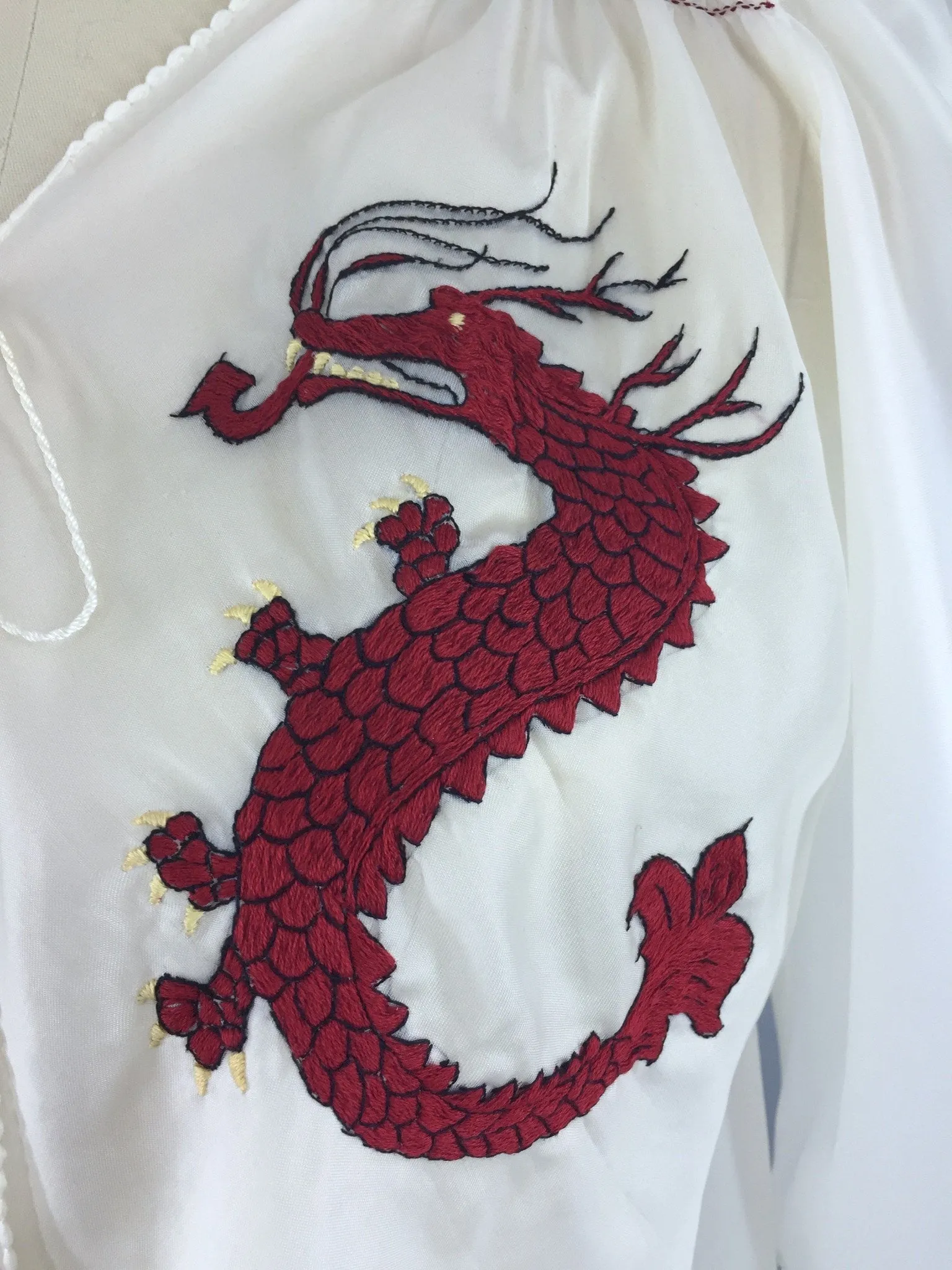 Vintage 1930s Pajamas Set / Embroidered Dragons