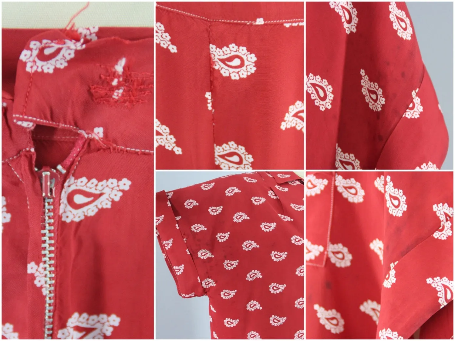 Vintage 1940s Pajamas Set / Textron Rayon