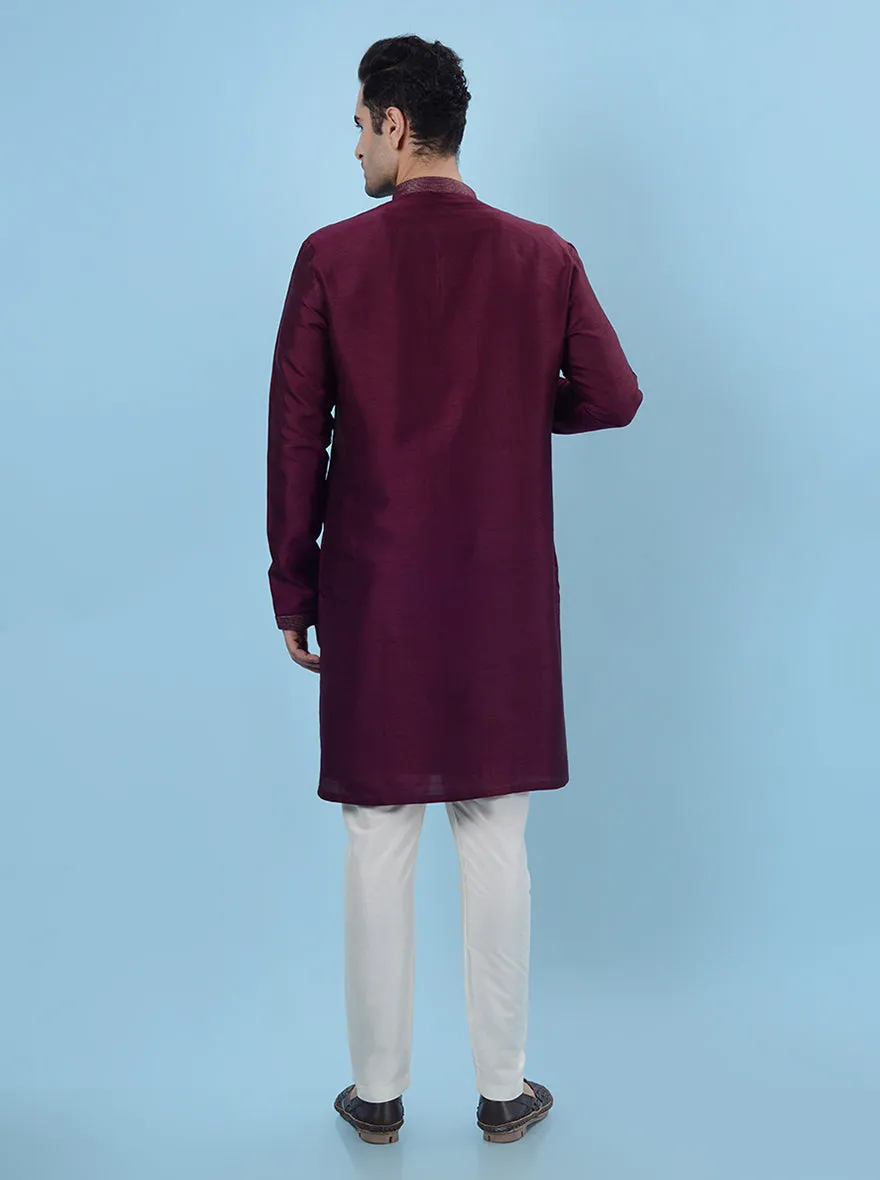 Wine  Kurta Pajama | Azania