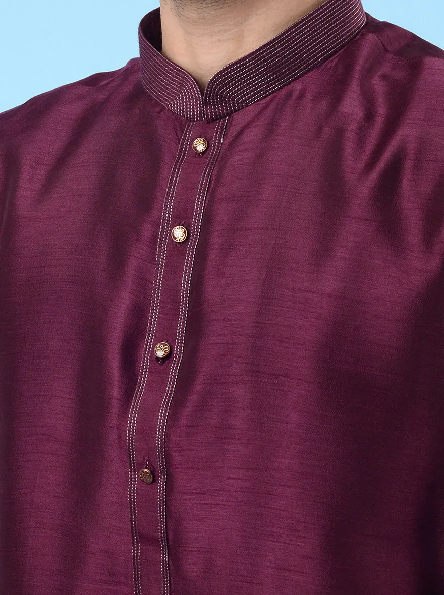 Wine  Kurta Pajama | Azania