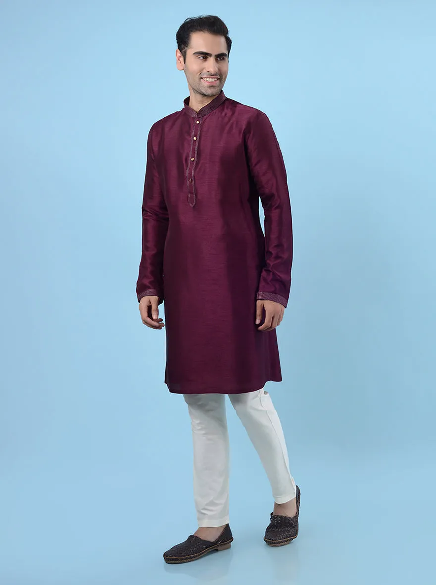 Wine  Kurta Pajama | Azania