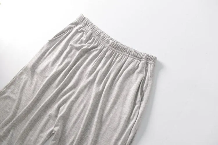 Wjczt New summer large size men&#39;s shorts cotton modal casual home pants thin section large size loose shorts pajamas men pajama pants