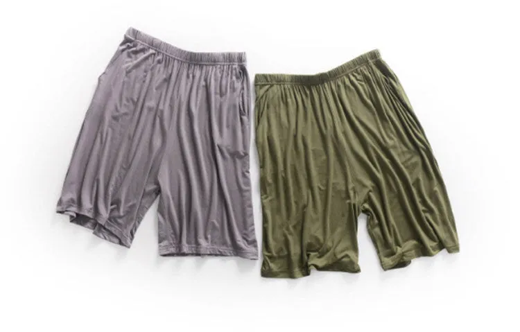 Wjczt New summer large size men&#39;s shorts cotton modal casual home pants thin section large size loose shorts pajamas men pajama pants