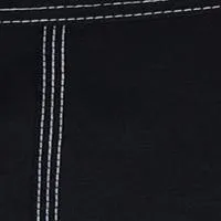 Womens Board (Swim) Pants - 30" Inseam.  ELASTIC Waist - SOLID Black White Stitching