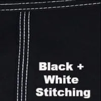 Womens Board (Swim) Pants - 30" Inseam.  Regular Rise   NON Elastic Waist - (Black White Stitching)