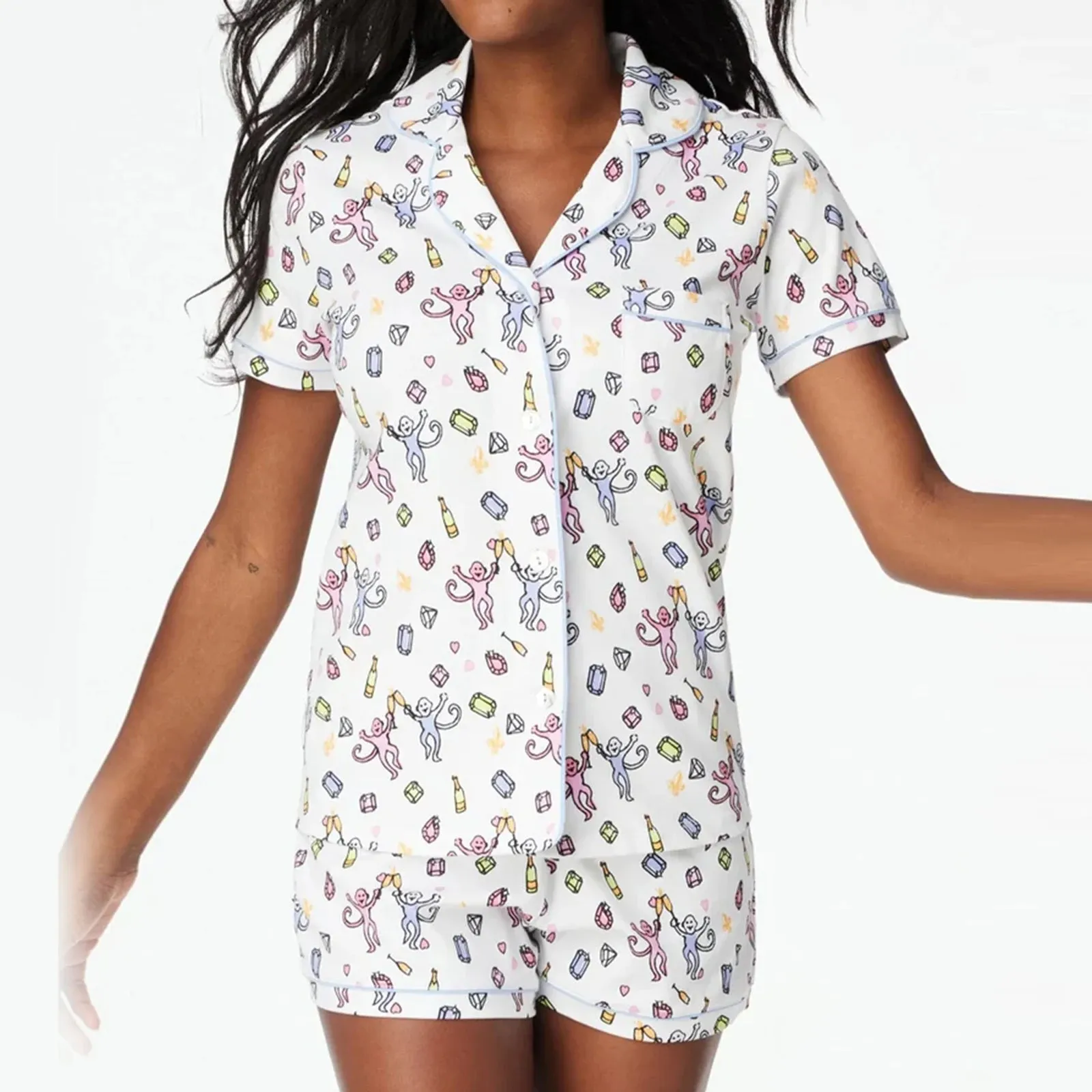 Women's Cute Roller Rabbit Pajamas Set