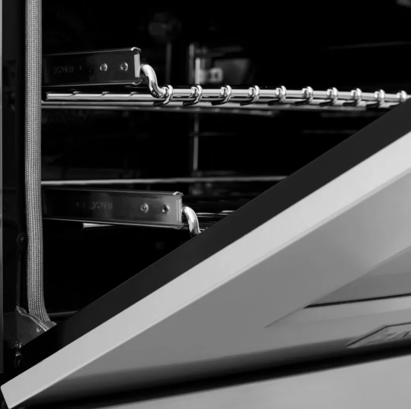 ZLINE 36 Induction Range in Stainless Steel with a Black Matte Door (RAIND-BLM-36)