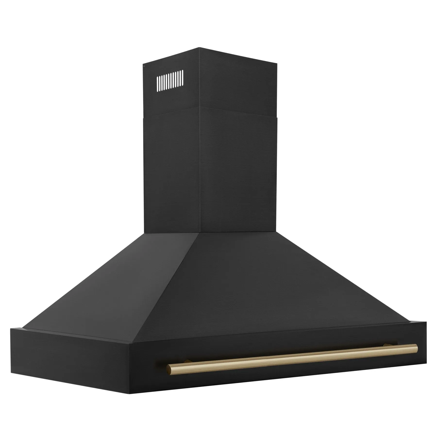 ZLINE 48" Autograph Edition Black Stainless Steel Range Hood with Champagne Bronze Handle (BS655Z-48-CB)