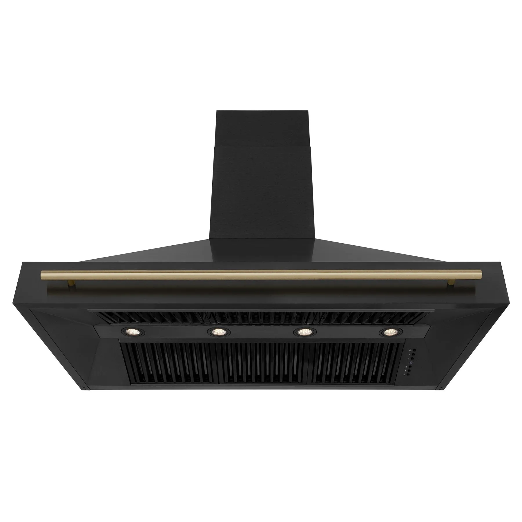 ZLINE 48" Autograph Edition Black Stainless Steel Range Hood with Champagne Bronze Handle (BS655Z-48-CB)